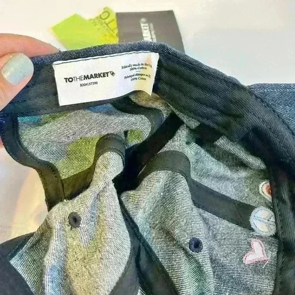 Nordstrom To the Markets Peace, Love, and Denim Embroidered Baseball Cap - Picture 6 of 6